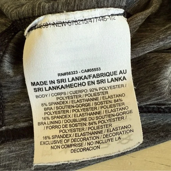 Women’s Nike Gray Racerback Tank Top with Built in Bra - Picture 3 of 5